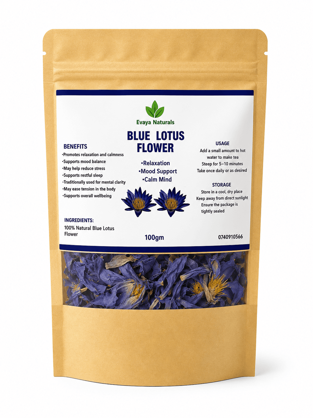 Blue lotus flower